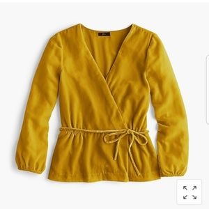 j.crew faux wrap top (tall)
